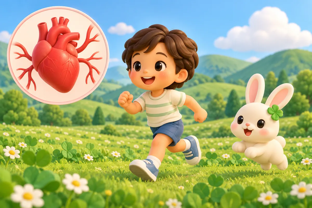 Painted picture for the question Why does my heart beat fast when I run?