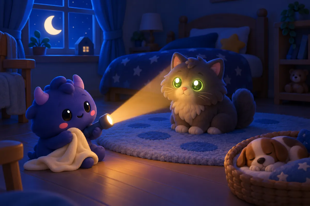 Painted picture for the question Why do cats' eyes shine in the dark?