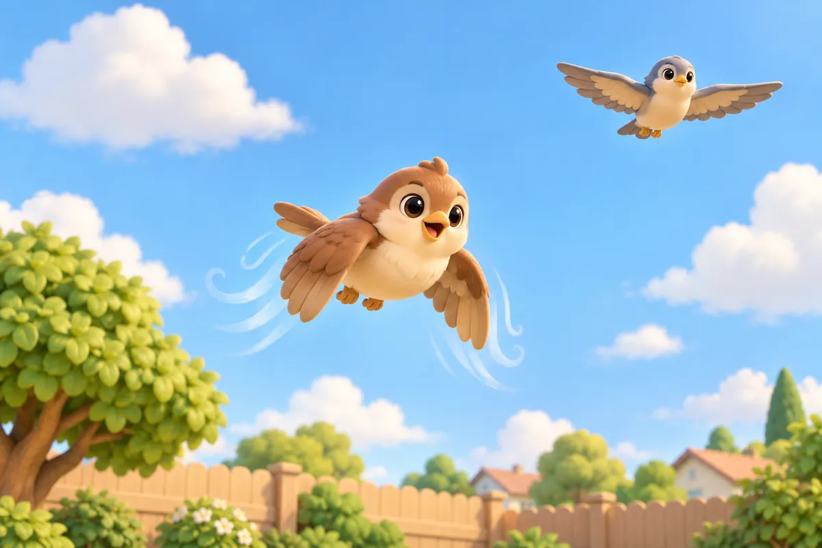 Painted picture for the question How do birds fly?