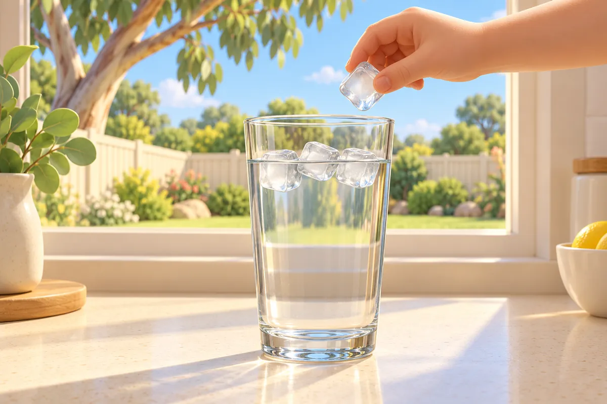 Painted picture for the question Why does ice float?