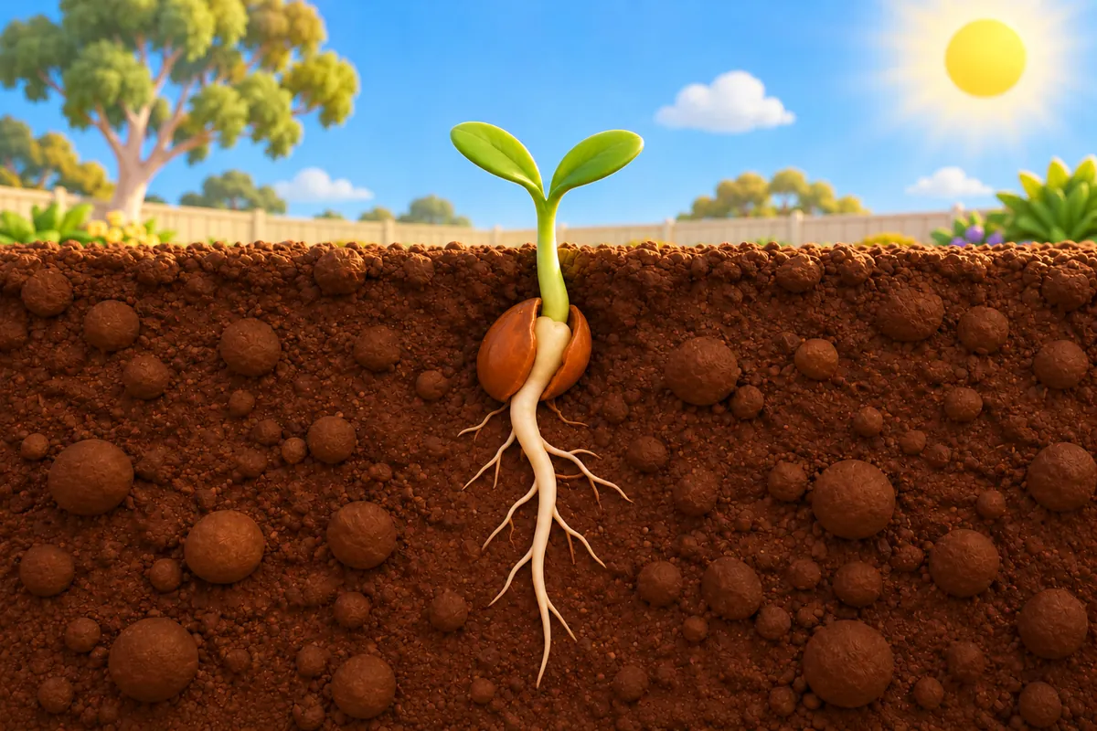 Painted picture for the question How does a seed grow into a plant?