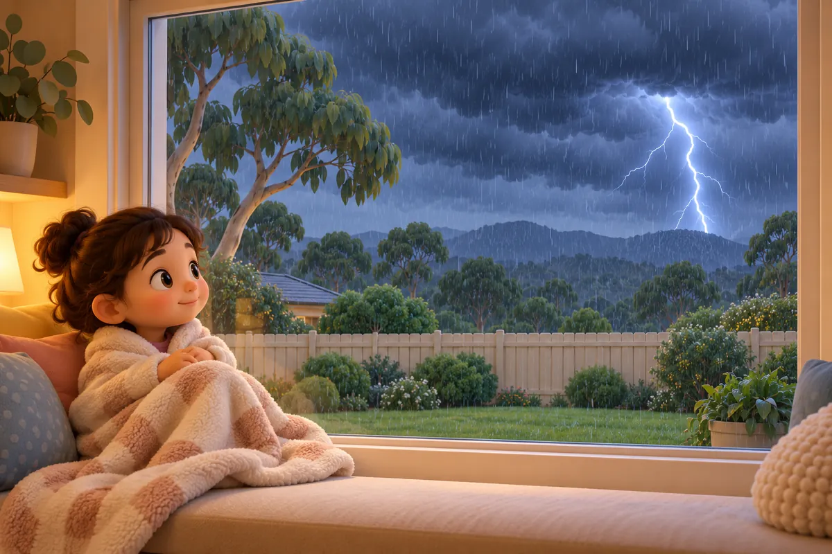 Painted picture for the question What makes thunder and lightning?