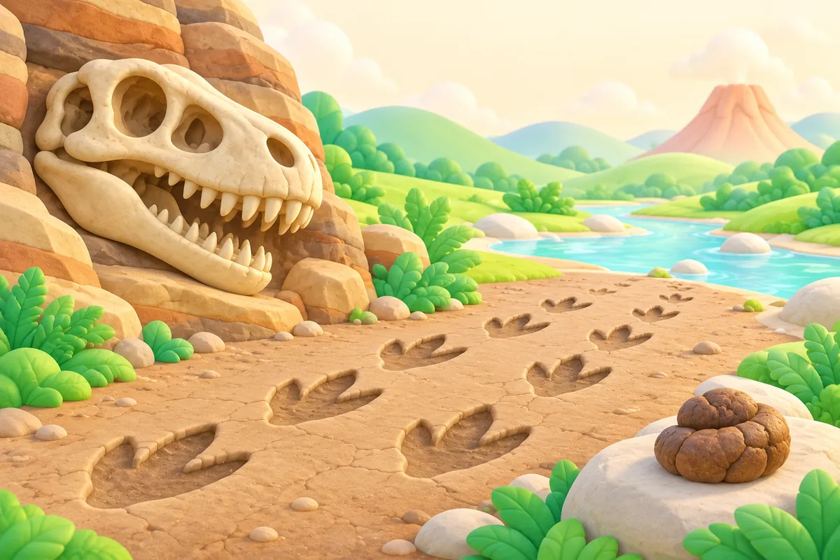 Painted picture for the question How do we know dinosaurs were real?