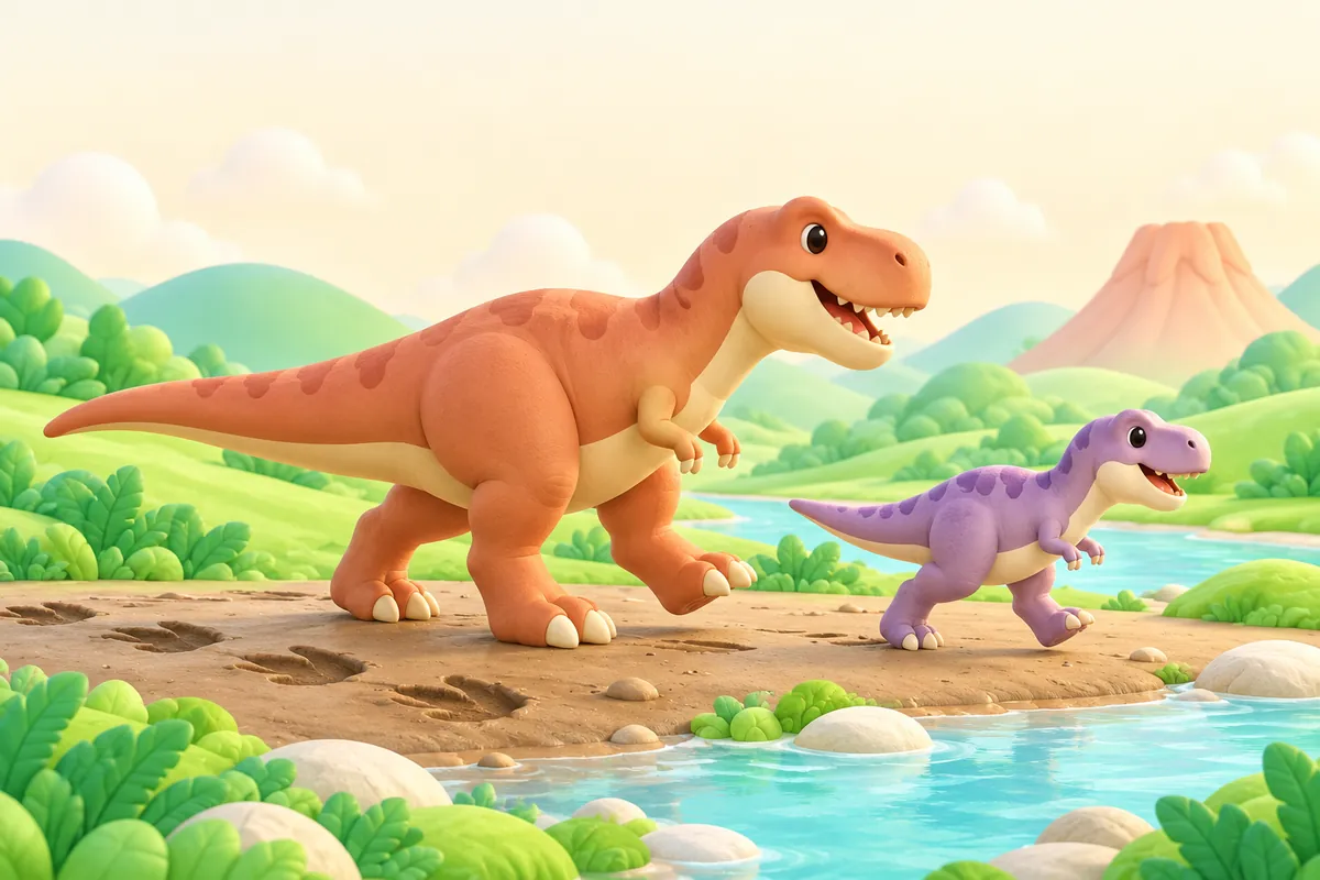 Painted picture for the question How fast could T. rex go?