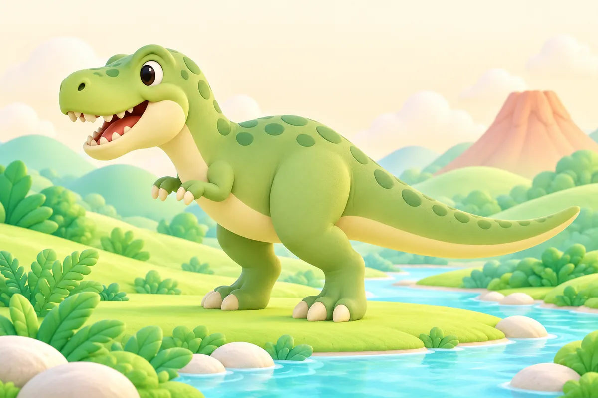 Painted picture for the question Why did T. rex have tiny arms?