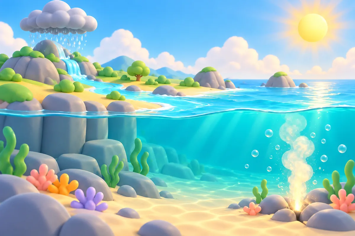 Painted picture for the question Why is the sea salty?