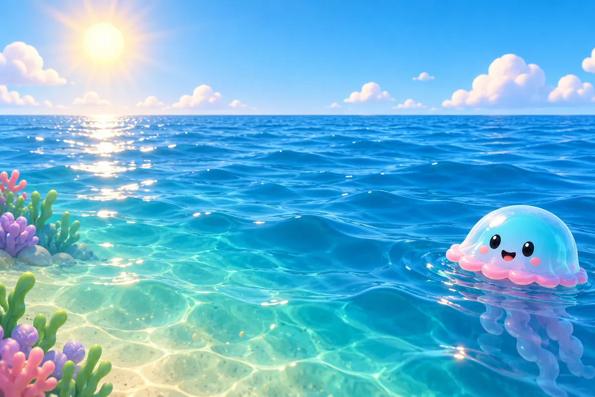 Painted picture for the question Why is the sea blue?