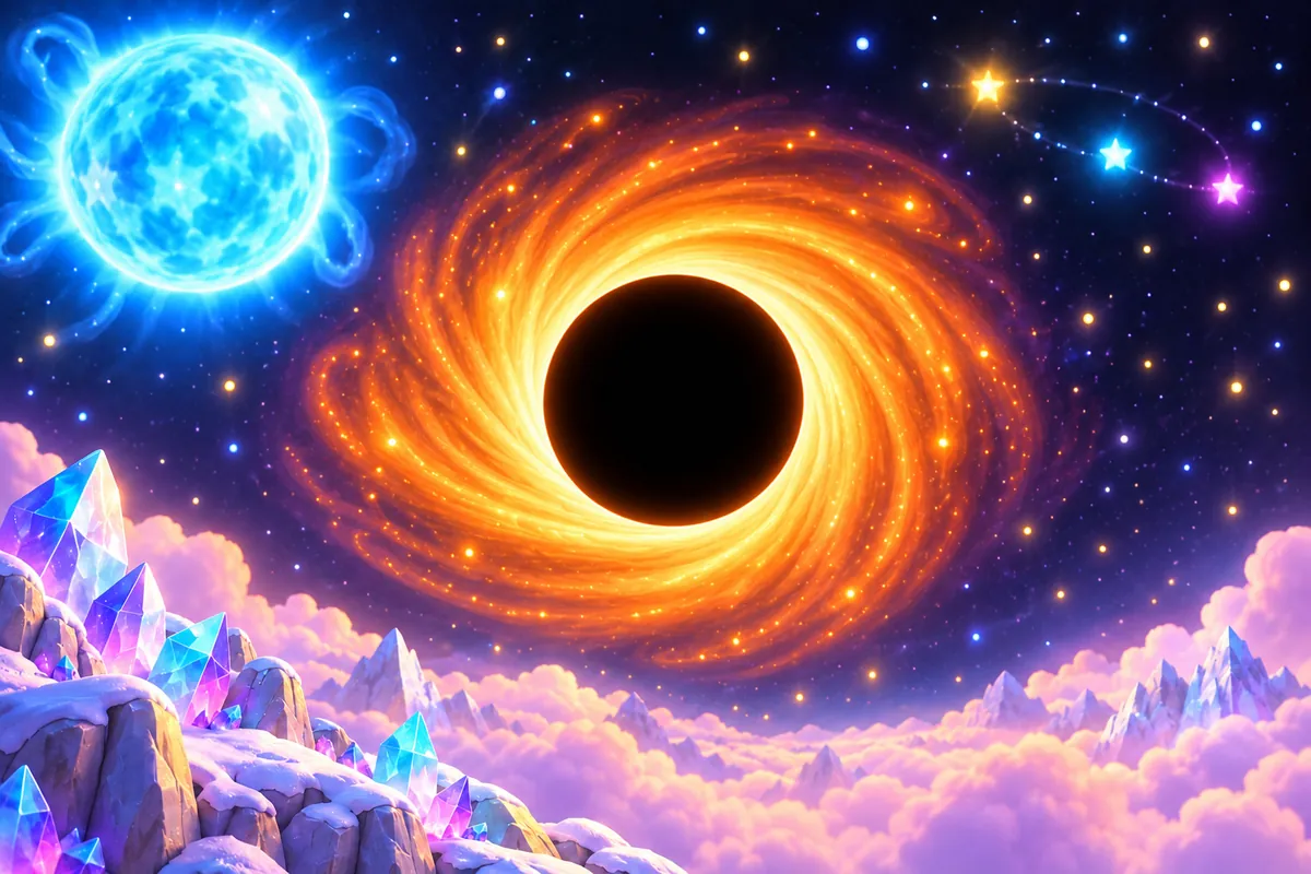 Painted picture for the question What is a black hole?