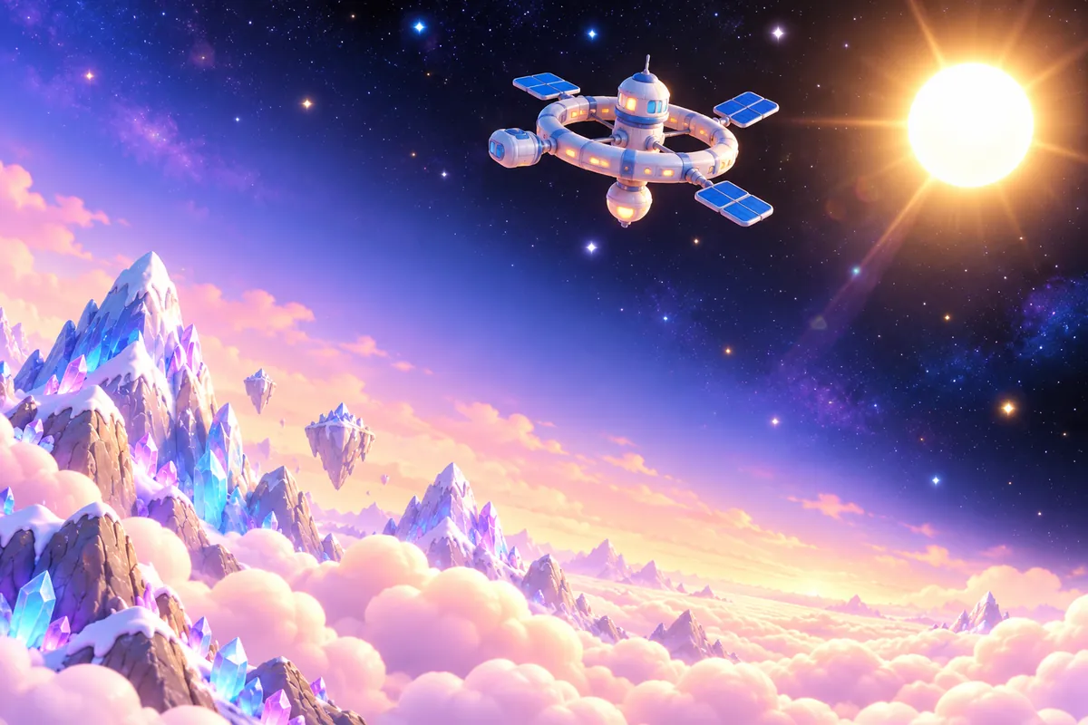 Painted picture for the question Why is space dark when the sun is so bright?