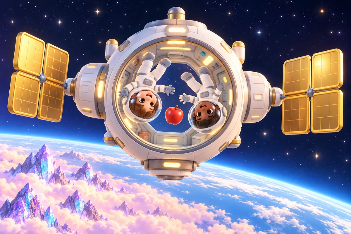 Painted picture for the question How do astronauts float?
