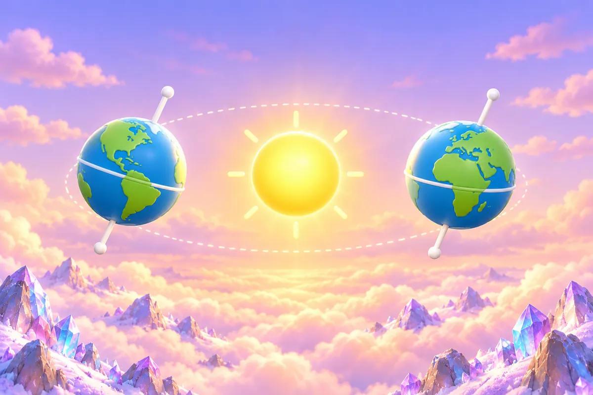 Painted picture for the question Why do we have seasons?